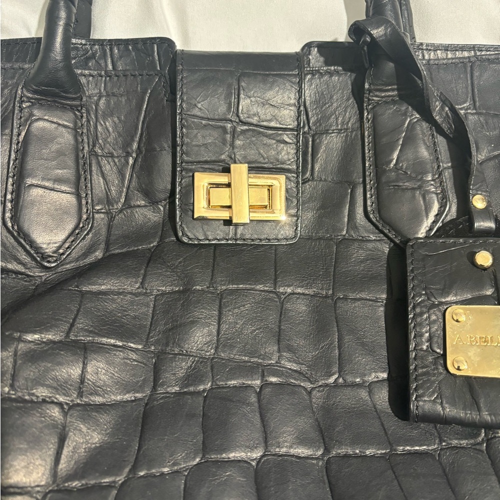 A. BELLUCCI ITALY Genuine Leather Bag Large Satchel 13LX16W